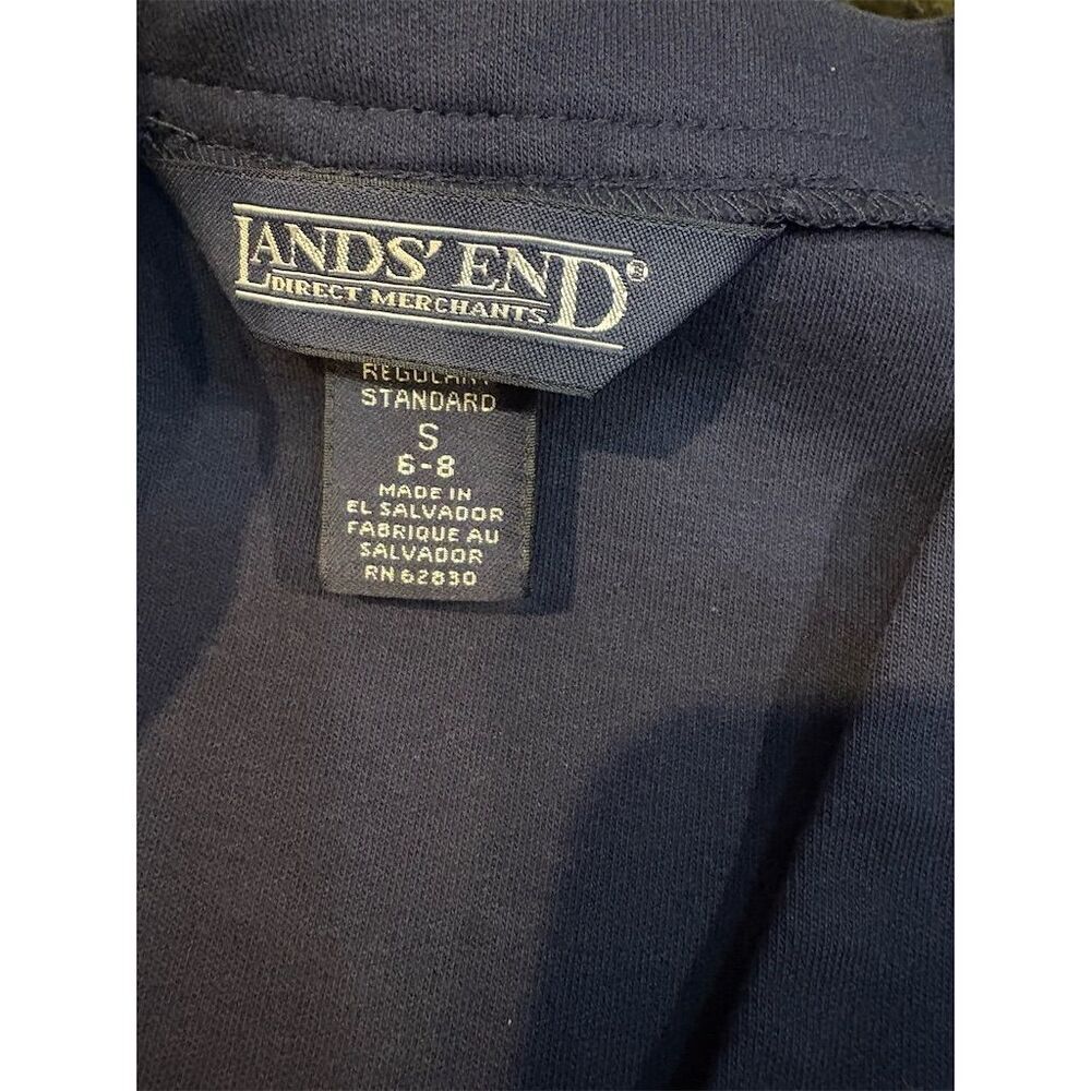 Lands' End Women's Small Navy Blue Cardigan Sweater V-Neck Long Sleeve - Picture 8 of 9